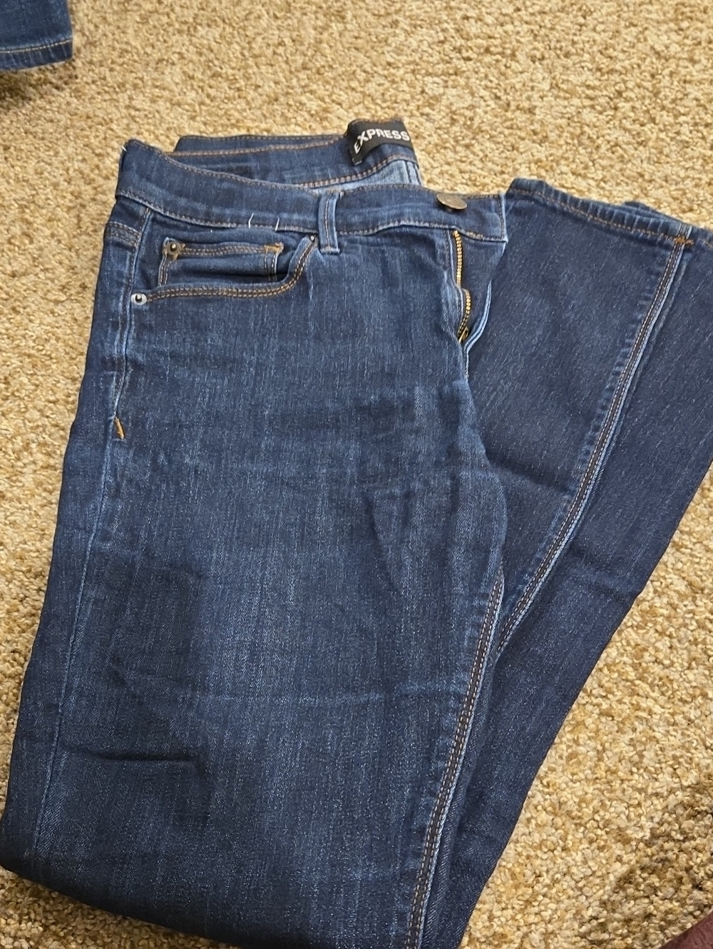 Express Mid-Rise Dark Blue Women's Jeans